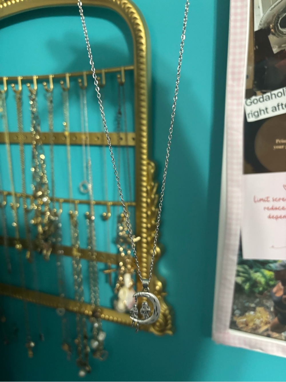Silver Mushroom Pendant Necklace - Home Accents